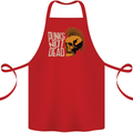 Punks Not Dead Skinhead Skull Cotton Apron 100% Organic Red