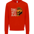 Punks Not Dead Skinhead Skull Kids Sweatshirt Jumper Bright Red