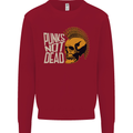 Punks Not Dead Skinhead Skull Kids Sweatshirt Jumper Red