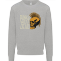 Punks Not Dead Skinhead Skull Kids Sweatshirt Jumper Sports Grey