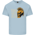 Punks Not Dead Skinhead Skull Kids T-Shirt Childrens Light Blue