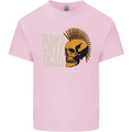 Punks Not Dead Skinhead Skull Kids T-Shirt Childrens Light Pink