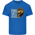 Punks Not Dead Skinhead Skull Kids T-Shirt Childrens Royal Blue