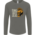 Punks Not Dead Skinhead Skull Mens Long Sleeve T-Shirt Charcoal