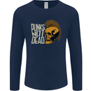 Punks Not Dead Skinhead Skull Mens Long Sleeve T-Shirt Navy Blue