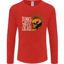 Punks Not Dead Skinhead Skull Mens Long Sleeve T-Shirt Red