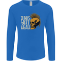 Punks Not Dead Skinhead Skull Mens Long Sleeve T-Shirt Royal Blue