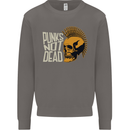 Punks Not Dead Skinhead Skull Mens Sweatshirt Jumper Charcoal