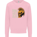 Punks Not Dead Skinhead Skull Mens Sweatshirt Jumper Light Pink