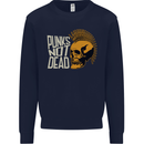 Punks Not Dead Skinhead Skull Mens Sweatshirt Jumper Navy Blue