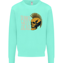 Punks Not Dead Skinhead Skull Mens Sweatshirt Jumper Peppermint