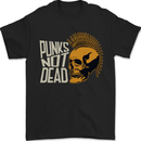 Punks Not Dead Skinhead Skull Mens T-Shirt 100% Cotton Black
