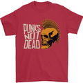 Punks Not Dead Skinhead Skull Mens T-Shirt 100% Cotton Red