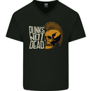 Punks Not Dead Skinhead Skull Mens V-Neck Cotton T-Shirt Black