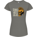 Punks Not Dead Skinhead Skull Womens Petite Cut T-Shirt Charcoal
