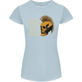 Punks Not Dead Skinhead Skull Womens Petite Cut T-Shirt Light Blue