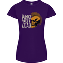 Punks Not Dead Skinhead Skull Womens Petite Cut T-Shirt Purple