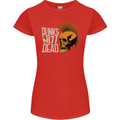 Punks Not Dead Skinhead Skull Womens Petite Cut T-Shirt Red