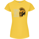 Punks Not Dead Skinhead Skull Womens Petite Cut T-Shirt Yellow