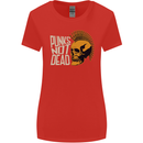 Punks Not Dead Skinhead Skull Womens Wider Cut T-Shirt Red