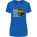 Punks Not Dead Skinhead Skull Womens Wider Cut T-Shirt Royal Blue