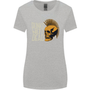 Punks Not Dead Skinhead Skull Womens Wider Cut T-Shirt Sports Grey