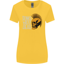 Punks Not Dead Skinhead Skull Womens Wider Cut T-Shirt Yellow