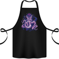 Purple Cthulhu Kraken Octopus Cotton Apron 100% Organic Black