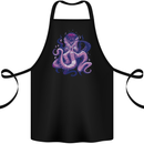 Purple Cthulhu Kraken Octopus Cotton Apron 100% Organic Black