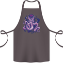 Purple Cthulhu Kraken Octopus Cotton Apron 100% Organic Dark Grey