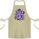 Purple Cthulhu Kraken Octopus Cotton Apron 100% Organic Khaki