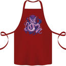 Purple Cthulhu Kraken Octopus Cotton Apron 100% Organic Maroon