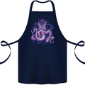Purple Cthulhu Kraken Octopus Cotton Apron 100% Organic Navy Blue