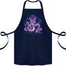 Purple Cthulhu Kraken Octopus Cotton Apron 100% Organic Navy Blue