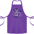 Purple Cthulhu Kraken Octopus Cotton Apron 100% Organic Purple