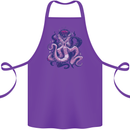 Purple Cthulhu Kraken Octopus Cotton Apron 100% Organic Purple