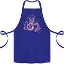 Purple Cthulhu Kraken Octopus Cotton Apron 100% Organic Royal Blue