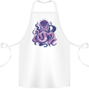 Purple Cthulhu Kraken Octopus Cotton Apron 100% Organic White