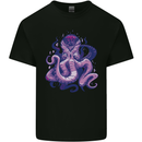 Purple Cthulhu Kraken Octopus Kids T-Shirt Childrens Black