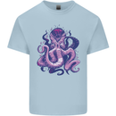 Purple Cthulhu Kraken Octopus Kids T-Shirt Childrens Light Blue