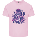 Purple Cthulhu Kraken Octopus Kids T-Shirt Childrens Light Pink
