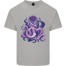 Purple Cthulhu Kraken Octopus Kids T-Shirt Childrens Sports Grey