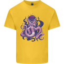 Purple Cthulhu Kraken Octopus Kids T-Shirt Childrens Yellow