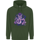 Purple Cthulhu Kraken Octopus Mens 80% Cotton Hoodie Forest Green
