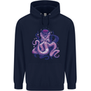 Purple Cthulhu Kraken Octopus Mens 80% Cotton Hoodie Navy Blue