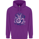 Purple Cthulhu Kraken Octopus Mens 80% Cotton Hoodie Purple