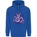 Purple Cthulhu Kraken Octopus Mens 80% Cotton Hoodie Royal Blue