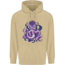Purple Cthulhu Kraken Octopus Mens 80% Cotton Hoodie Sand