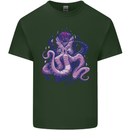 Purple Cthulhu Kraken Octopus Mens Cotton T-Shirt Tee Top Forest Green
