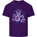 Purple Cthulhu Kraken Octopus Mens Cotton T-Shirt Tee Top Purple